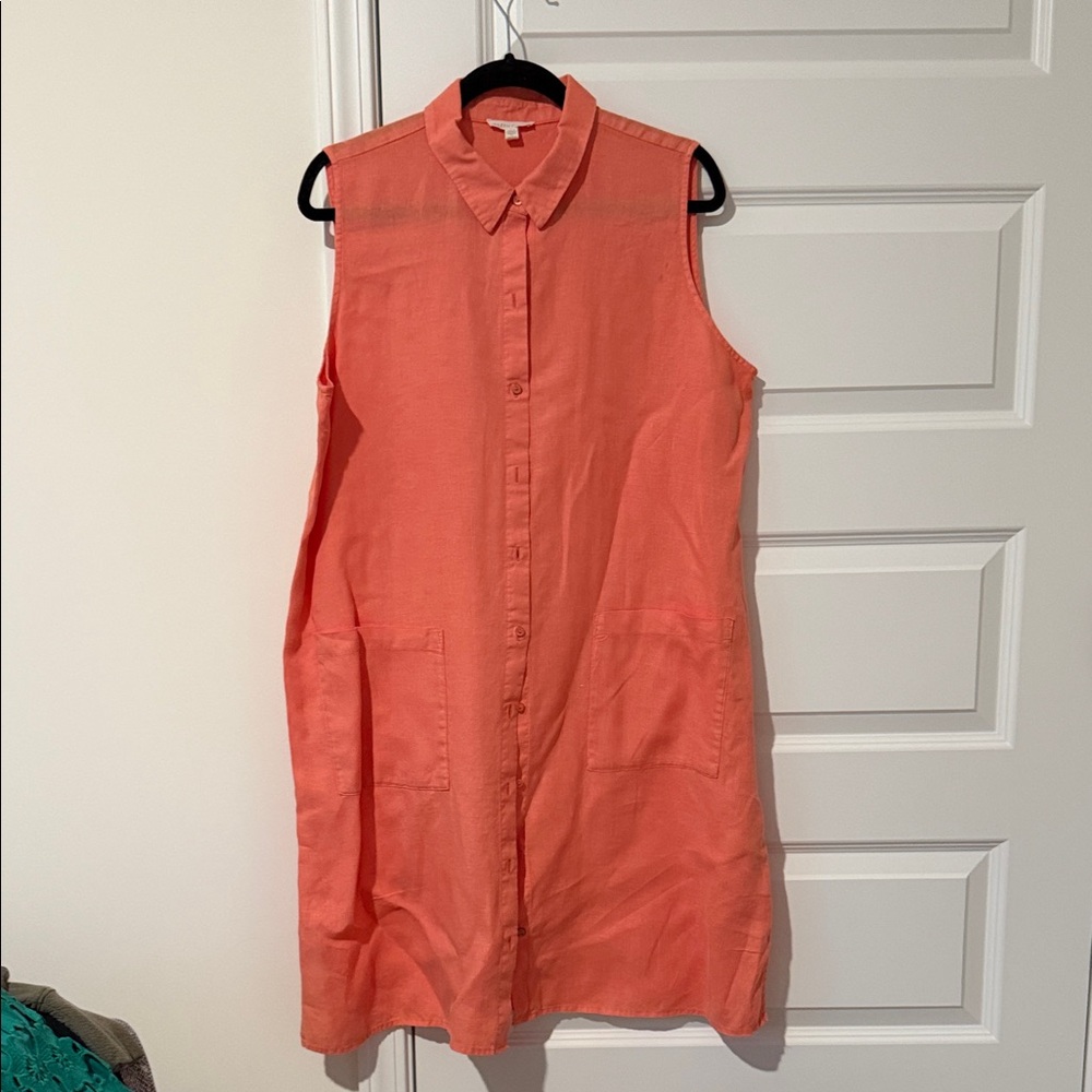 Eileen Fisher Vibrant Coral Dress
